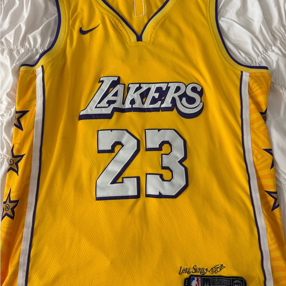 Los Angeles Lakers Custom LeBron James Jersey stitched